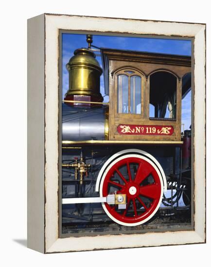 Old Fashioned Steam Train at Golden Spike National Historic Site, Great Basin, Utah-Scott T. Smith-Framed Premier Image Canvas