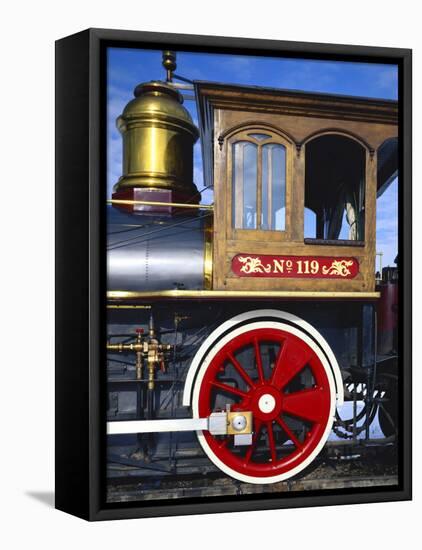 Old Fashioned Steam Train at Golden Spike National Historic Site, Great Basin, Utah-Scott T. Smith-Framed Premier Image Canvas