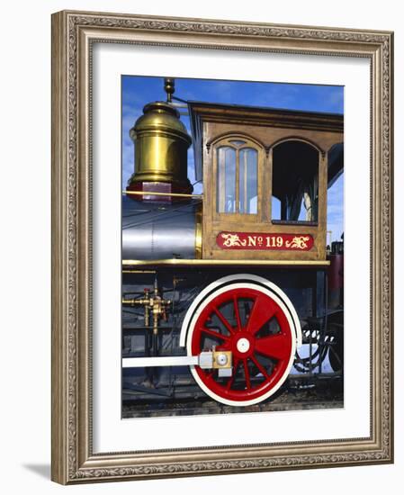 Old Fashioned Steam Train at Golden Spike National Historic Site, Great Basin, Utah-Scott T. Smith-Framed Photographic Print