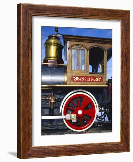 Old Fashioned Steam Train at Golden Spike National Historic Site, Great Basin, Utah-Scott T. Smith-Framed Photographic Print