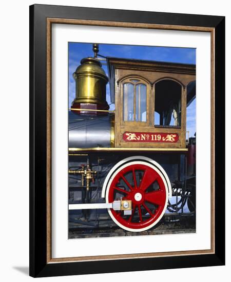 Old Fashioned Steam Train at Golden Spike National Historic Site, Great Basin, Utah-Scott T. Smith-Framed Photographic Print