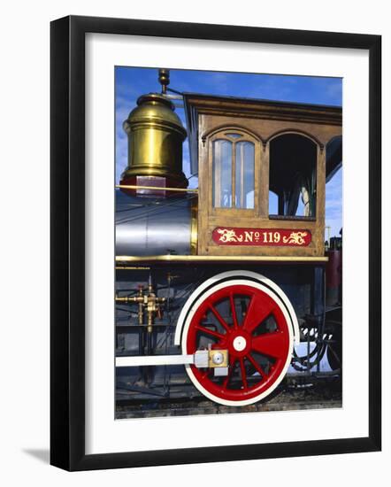 Old Fashioned Steam Train at Golden Spike National Historic Site, Great Basin, Utah-Scott T. Smith-Framed Photographic Print