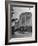 Old-Fashioned Surrey Type Carriages on Mackinac Island Outside Grand Hotel-Myron Davis-Framed Photographic Print