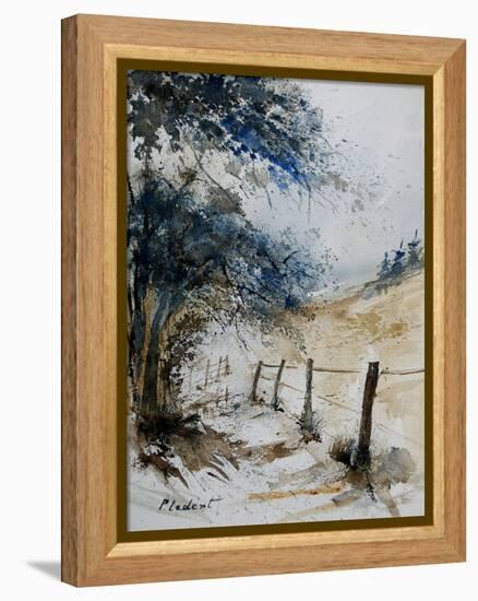 old fence-Pol Ledent-Framed Stretched Canvas