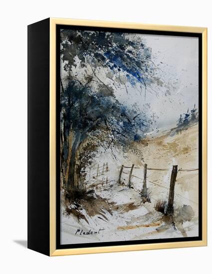 old fence-Pol Ledent-Framed Stretched Canvas