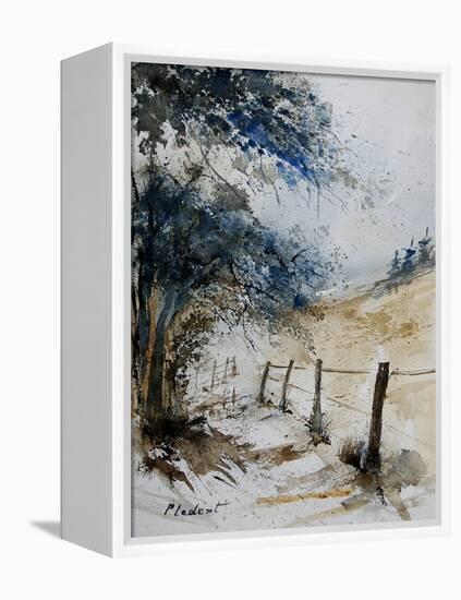 old fence-Pol Ledent-Framed Stretched Canvas