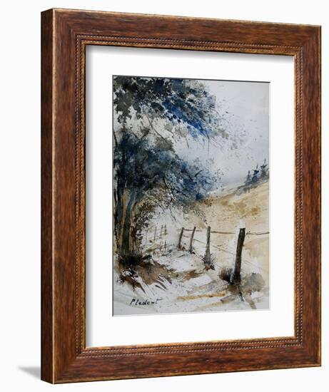 old fence-Pol Ledent-Framed Art Print