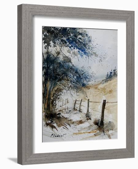 old fence-Pol Ledent-Framed Art Print