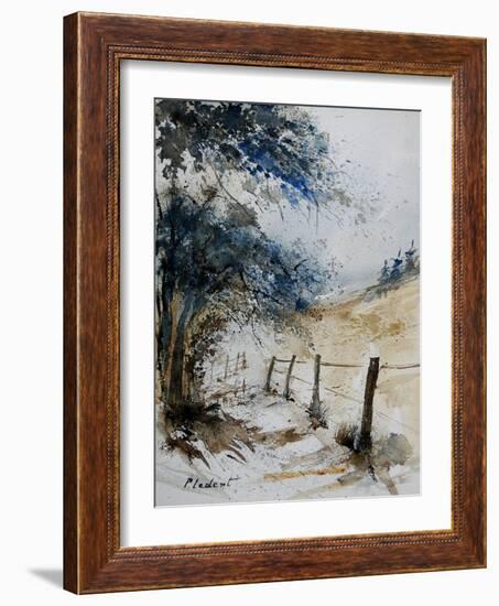 old fence-Pol Ledent-Framed Art Print