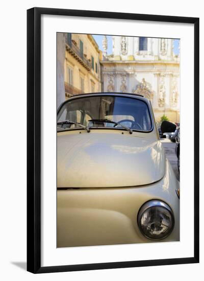 Old Fiat in the Baroque City of Lecce, Puglia, Italy, Europe-Martin-Framed Photographic Print