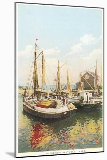 Old Fishing Boats, Nantucket, Massachusetts-null-Mounted Art Print