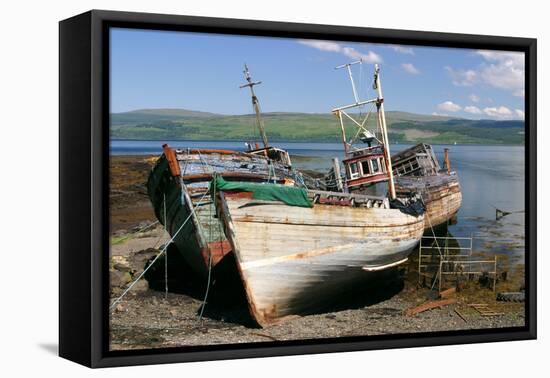 Old Fishing Boats, Near Salen, Mull, Argyll and Bute, Scotland-Peter Thompson-Framed Premier Image Canvas