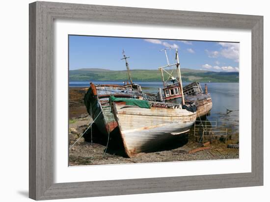 Old Fishing Boats, Near Salen, Mull, Argyll and Bute, Scotland-Peter Thompson-Framed Photographic Print