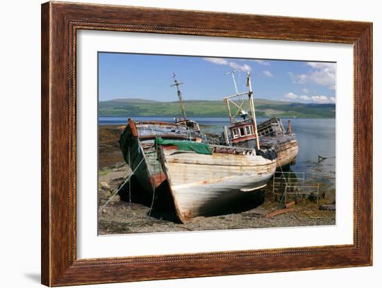 Old Fishing Boats, Near Salen, Mull, Argyll and Bute, Scotland-Peter Thompson-Framed Photographic Print