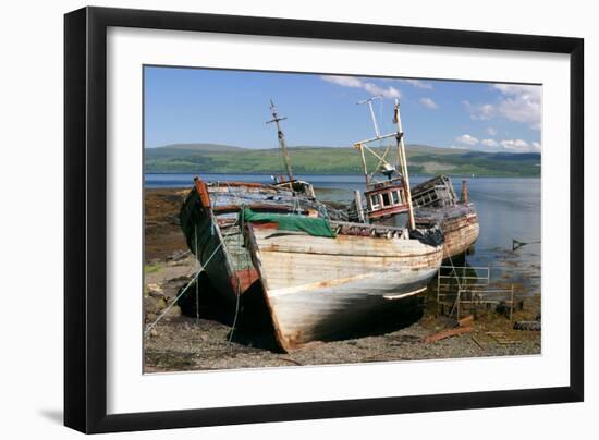 Old Fishing Boats, Near Salen, Mull, Argyll and Bute, Scotland-Peter Thompson-Framed Photographic Print