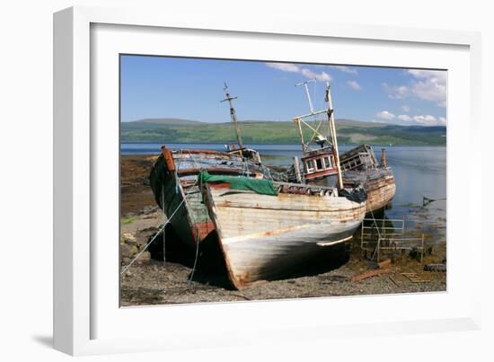 Old Fishing Boats, Near Salen, Mull, Argyll and Bute, Scotland-Peter Thompson-Framed Photographic Print