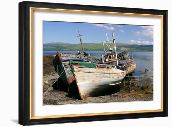 Old Fishing Boats, Near Salen, Mull, Argyll and Bute, Scotland-Peter Thompson-Framed Photographic Print