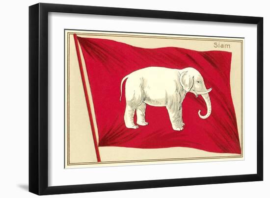 Old Flag of Siam-null-Framed Art Print