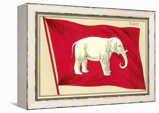 Old Flag of Siam-null-Framed Stretched Canvas