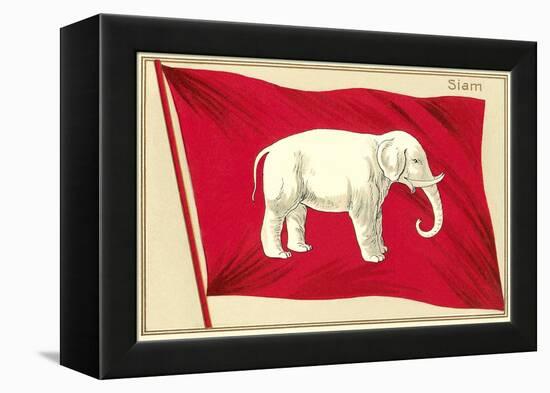 Old Flag of Siam-null-Framed Stretched Canvas