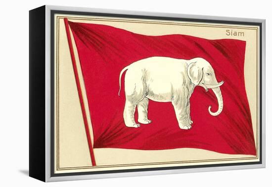 Old Flag of Siam-null-Framed Stretched Canvas
