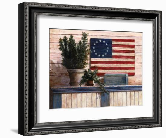 Old Flag with Ivy-unknown Chiu-Framed Art Print
