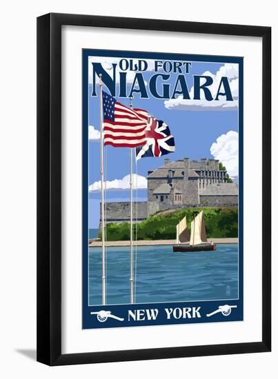 Old Fort Niagara, New York - Day Scene-Lantern Press-Framed Art Print