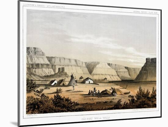 Old Fort Walla Walla-Thomas H. Ford-Mounted Giclee Print