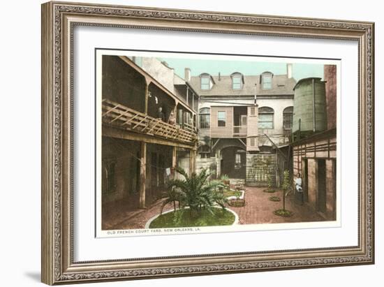 Old French Courtyard, New Orleans-null-Framed Art Print