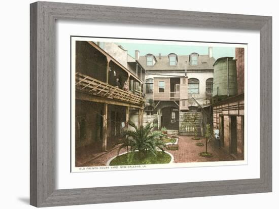 Old French Courtyard, New Orleans-null-Framed Art Print