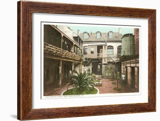 Old French Courtyard, New Orleans-null-Framed Art Print