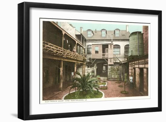 Old French Courtyard, New Orleans-null-Framed Art Print