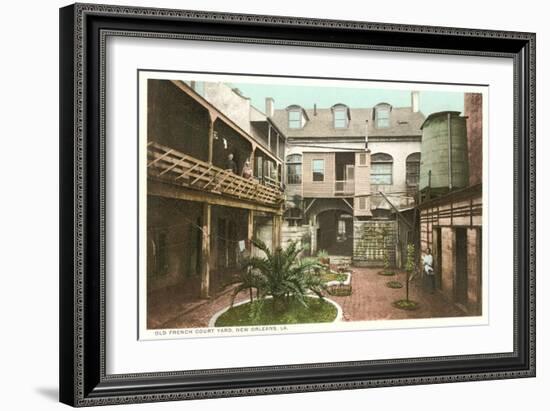 Old French Courtyard, New Orleans-null-Framed Art Print