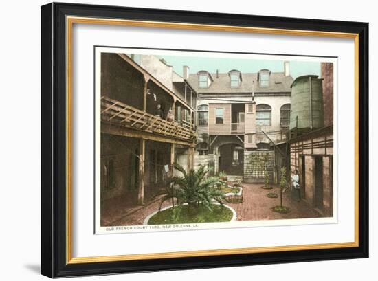 Old French Courtyard, New Orleans-null-Framed Art Print