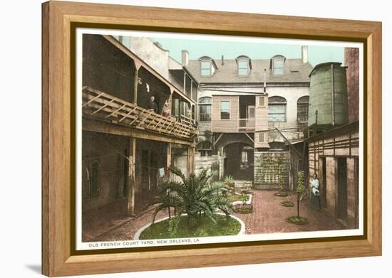 Old French Courtyard, New Orleans-null-Framed Stretched Canvas