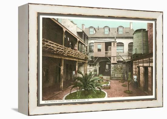 Old French Courtyard, New Orleans-null-Framed Stretched Canvas