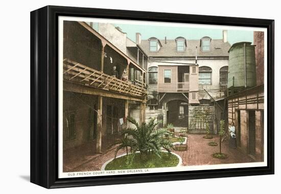 Old French Courtyard, New Orleans-null-Framed Stretched Canvas