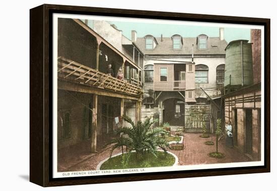 Old French Courtyard, New Orleans-null-Framed Stretched Canvas