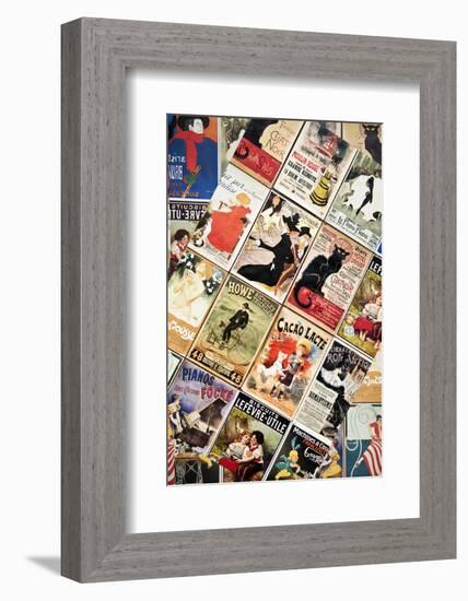 Old French Postcards - Gallery - Montmartre - Paris - France-Philippe Hugonnard-Framed Photographic Print