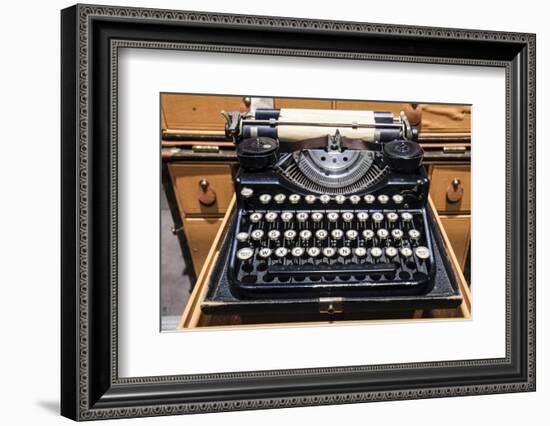 Old French typewriter.-Julien McRoberts-Framed Photographic Print