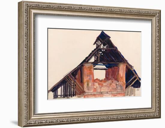 Old Gable, 1913-Egon Schiele-Framed Giclee Print