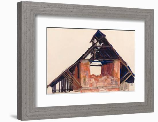 Old Gable, 1913-Egon Schiele-Framed Giclee Print