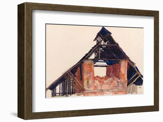 Old Gable, 1913-Egon Schiele-Framed Giclee Print