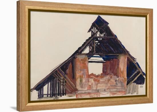 Old Gable, 1913-Egon Schiele-Framed Premier Image Canvas