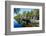 Old gabled buildings reflecting in a canal, Amsterdam, North Holland, The Netherlands-Fraser Hall-Framed Photographic Print