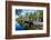 Old gabled buildings reflecting in a canal, Amsterdam, North Holland, The Netherlands-Fraser Hall-Framed Photographic Print