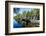 Old gabled buildings reflecting in a canal, Amsterdam, North Holland, The Netherlands-Fraser Hall-Framed Photographic Print