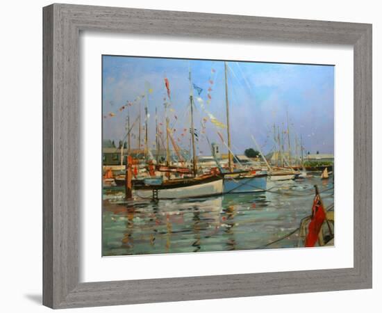 Old Gaffers, Yarmouth, Isle of Wight, 2011-Jennifer Wright-Framed Giclee Print