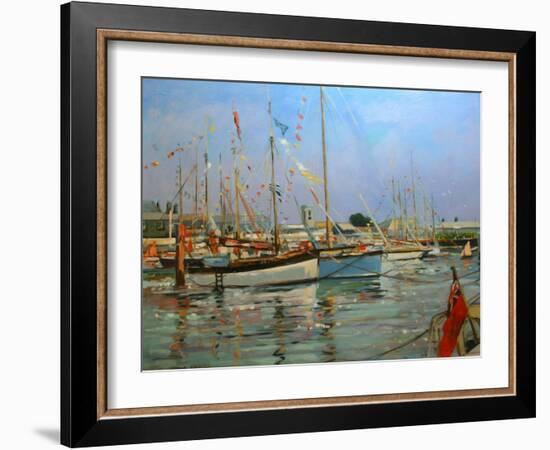 Old Gaffers, Yarmouth, Isle of Wight, 2011-Jennifer Wright-Framed Giclee Print