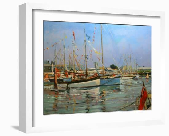 Old Gaffers, Yarmouth, Isle of Wight, 2011-Jennifer Wright-Framed Giclee Print